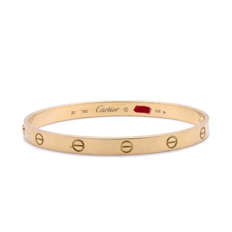 CARTIER - Bracelet Love Or Jaune, écrin et papiers sold by 58 Facettes