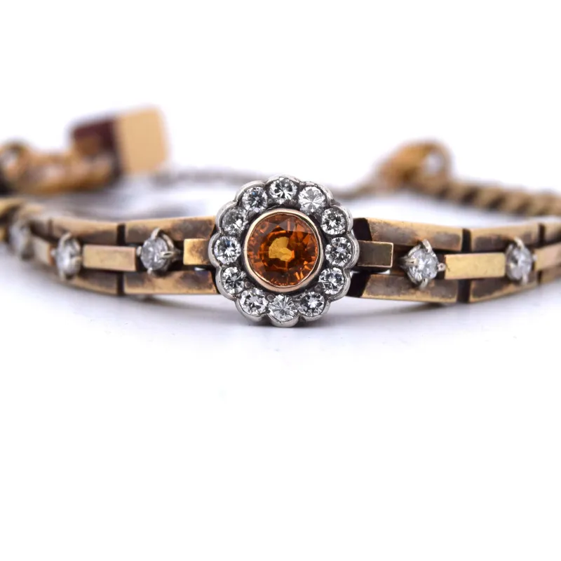 Bracelet en or et citrine des années 1940 sold by 58 Facettes