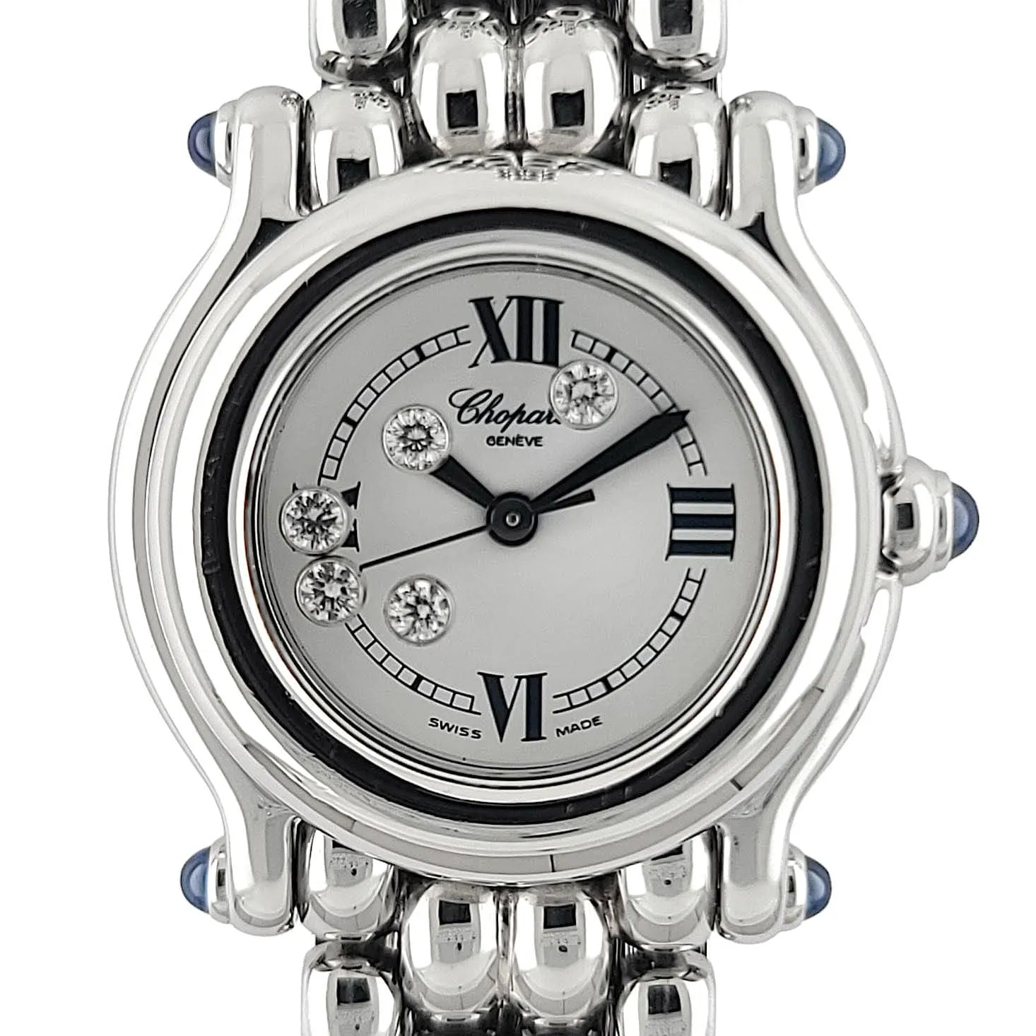 CHOPARD - Happy Sport 5 Diamants 5 Saphirs sold by 58 Facettes