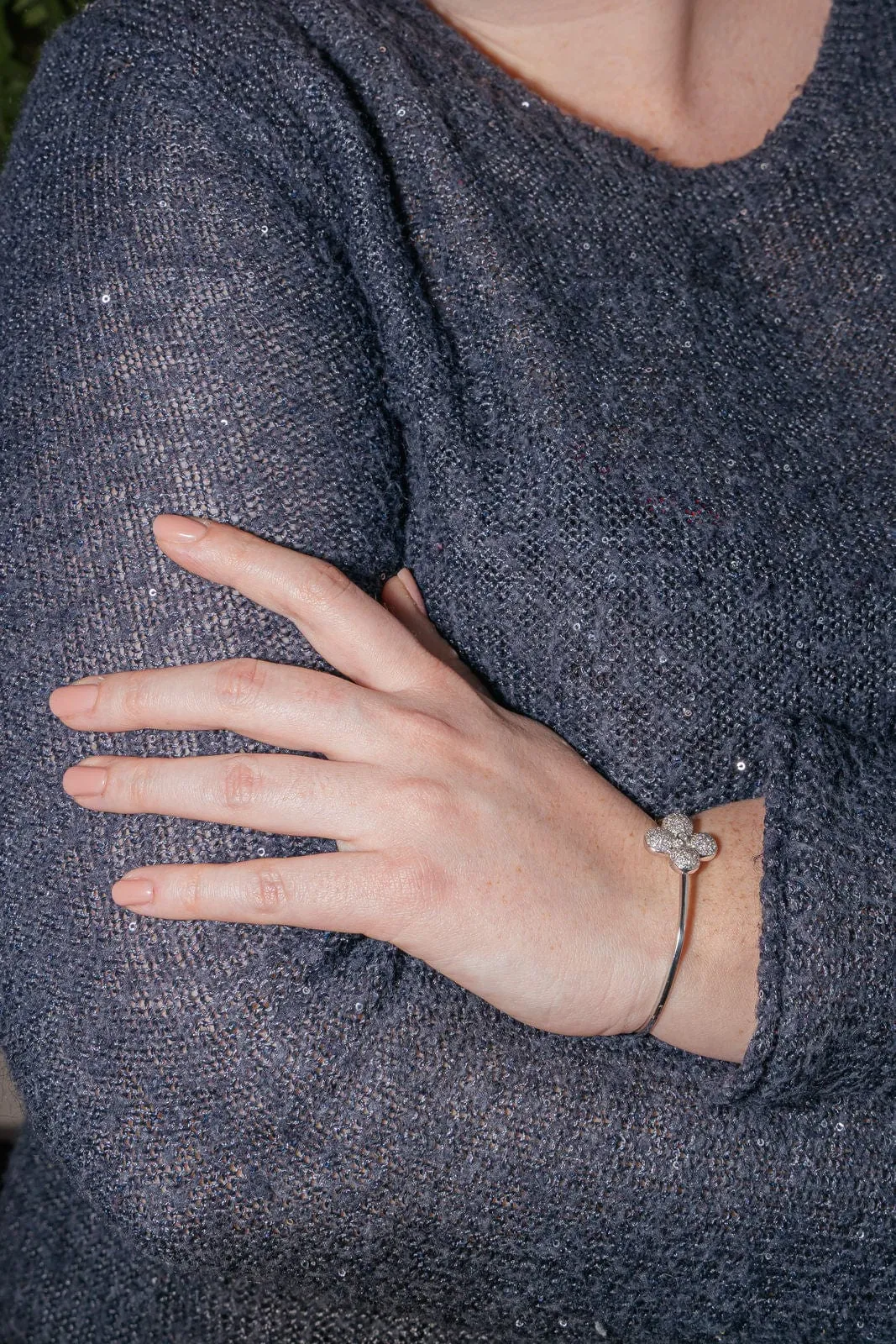 Bracelet Jonc Or blanc Diamant sold by 58 Facettes product image thumbnail 2