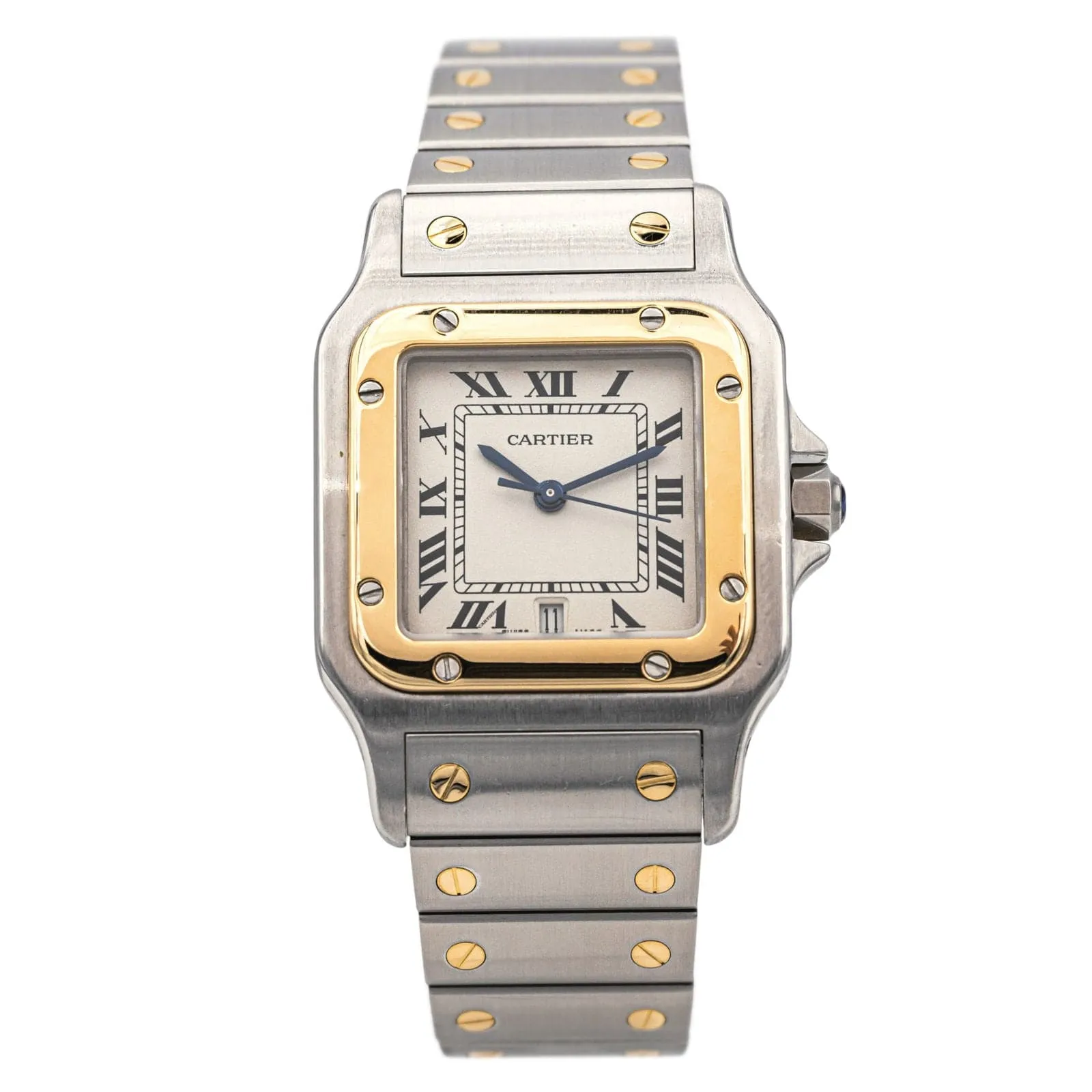 Cartier Montre Santos Acier, Or jaune Spinelle sold by 58 Facettes