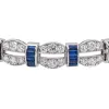 Bracelet Or blanc, Platine Diamant, Saphir sold by 58 Facettes