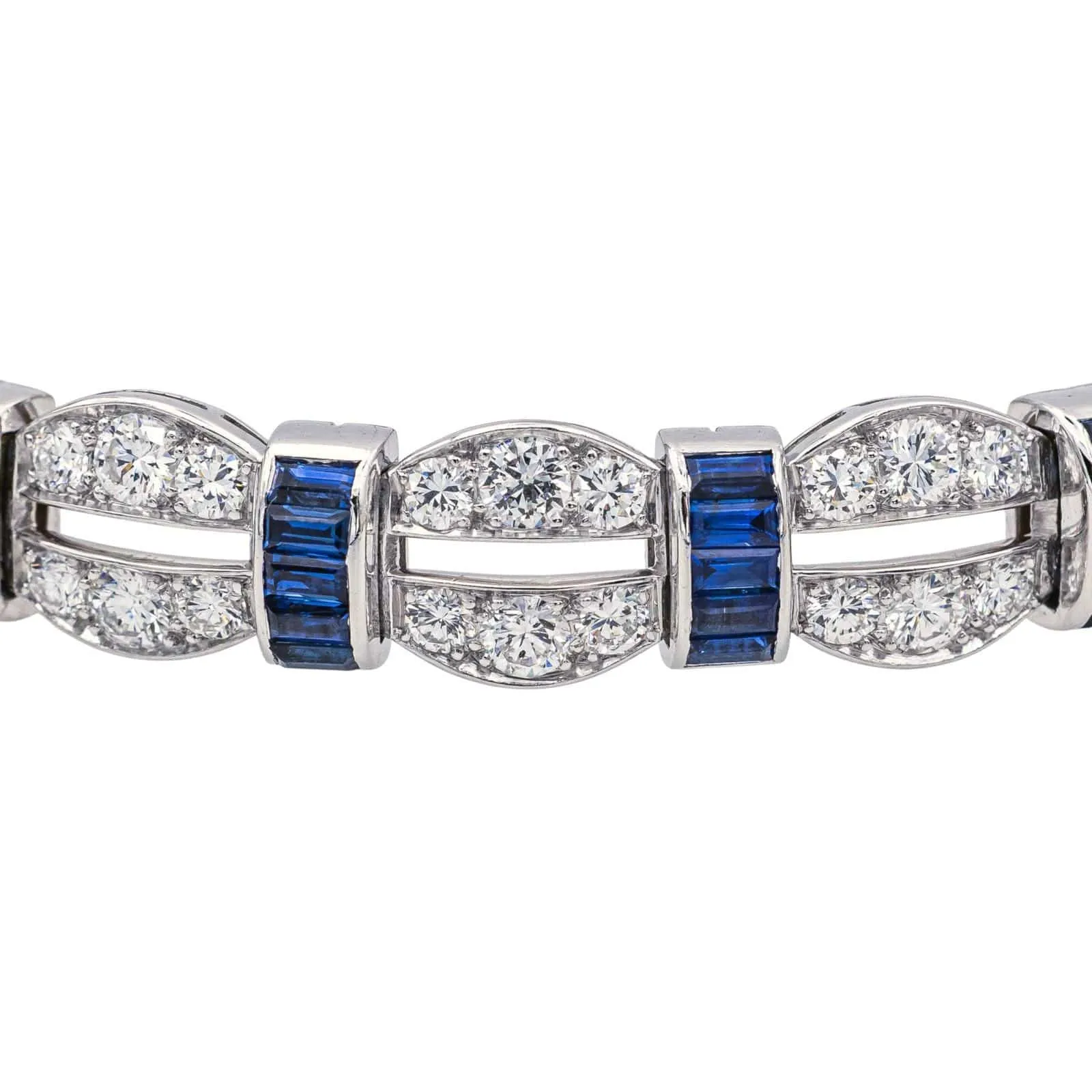 Bracelet Or blanc, Platine Diamant, Saphir sold by 58 Facettes product image thumbnail 5