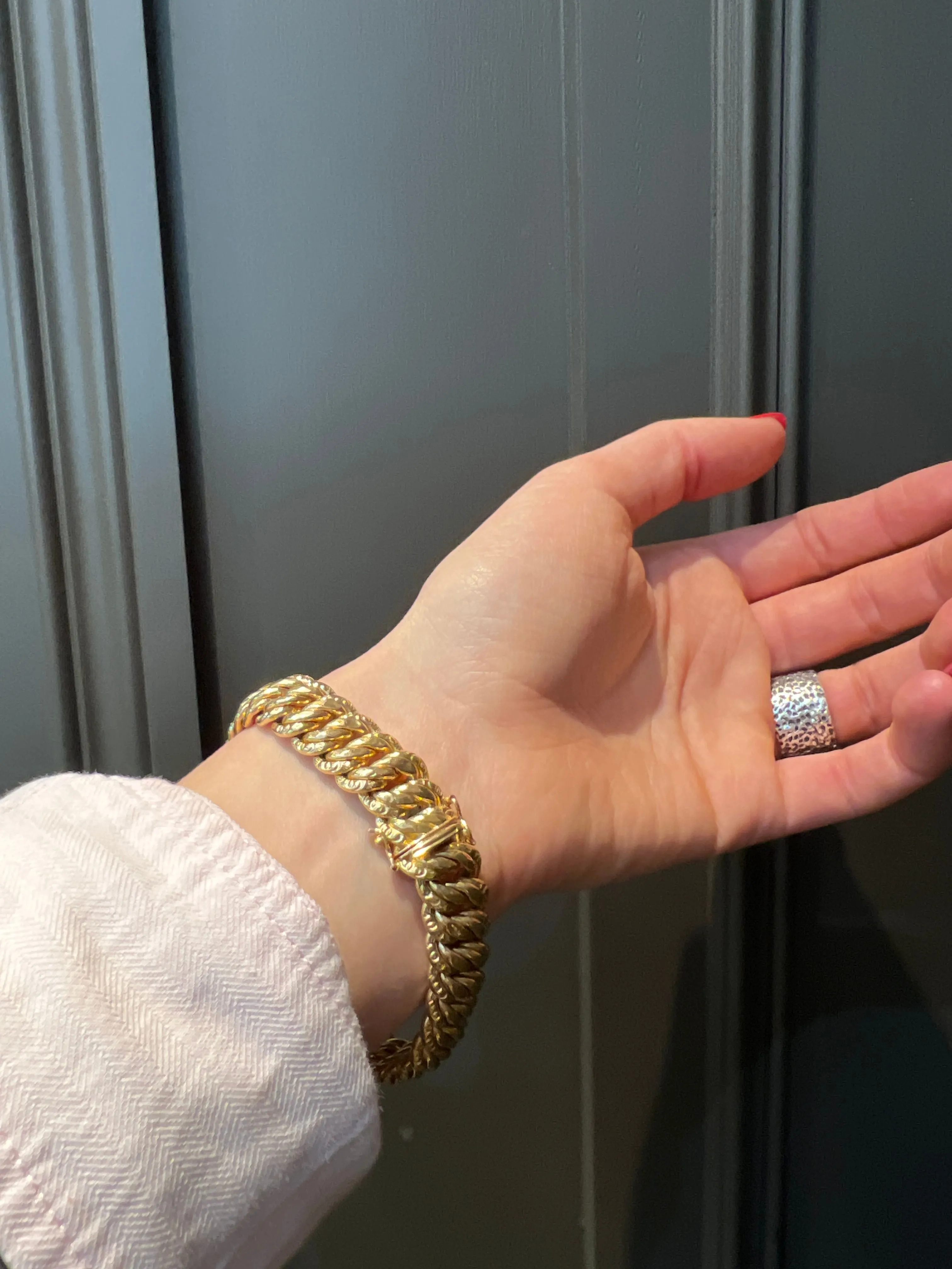 Bracelet chaîne américain en or jaune 18 carats sold by 58 Facettes product image thumbnail 2