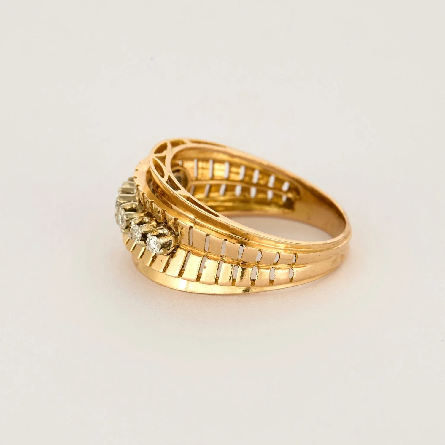 Bague bandeau or jaune et diamants sold by 58 Facettes product image thumbnail 4