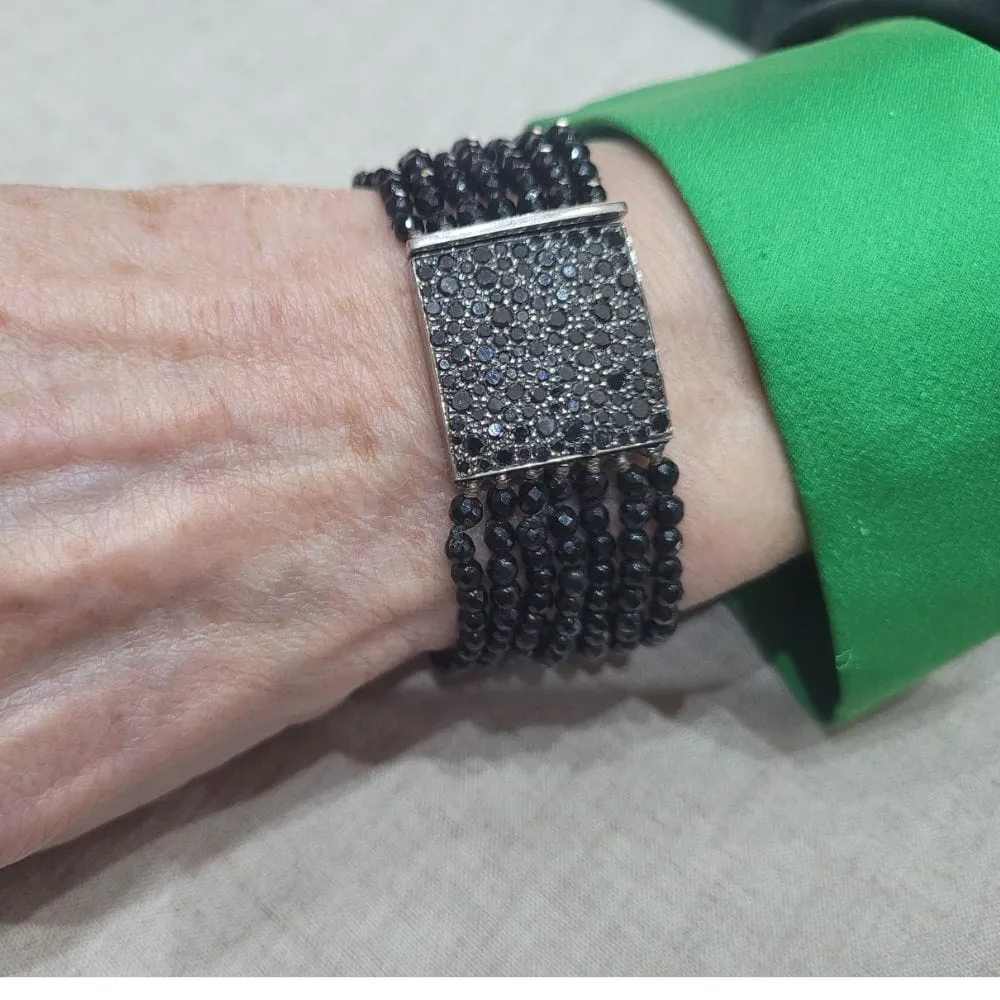 Bracelet en diamant noir et onyx sold by 58 Facettes product image thumbnail 2