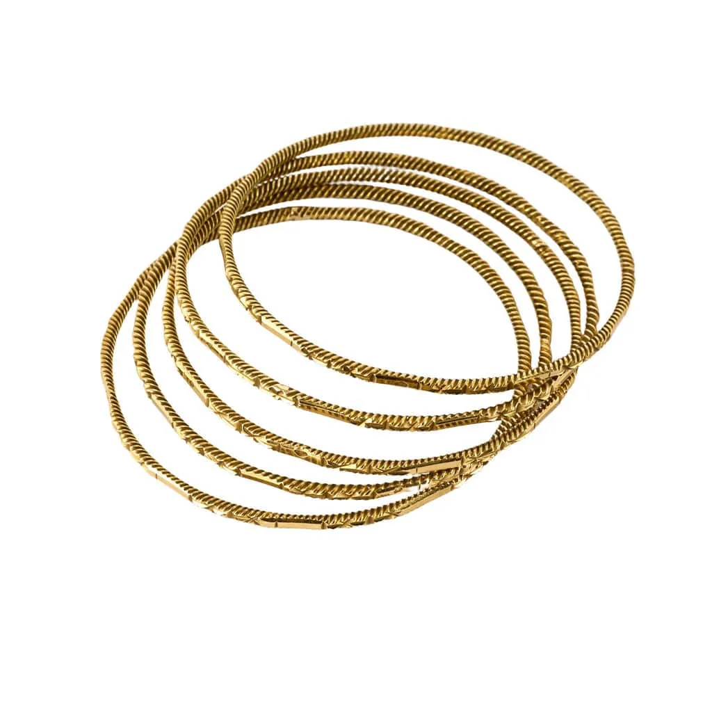 Lot de cinq bracelets en or jaune sold by 58 Facettes