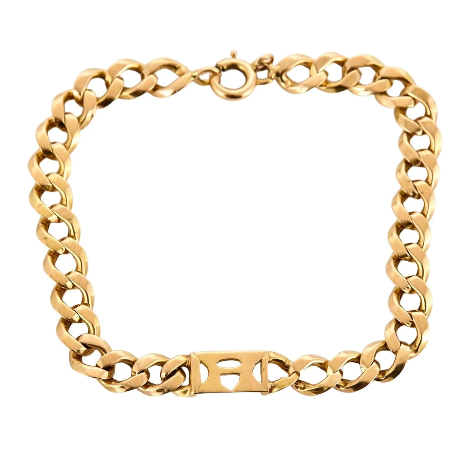 Bracelet gourmette en or jaune sold by 58 Facettes