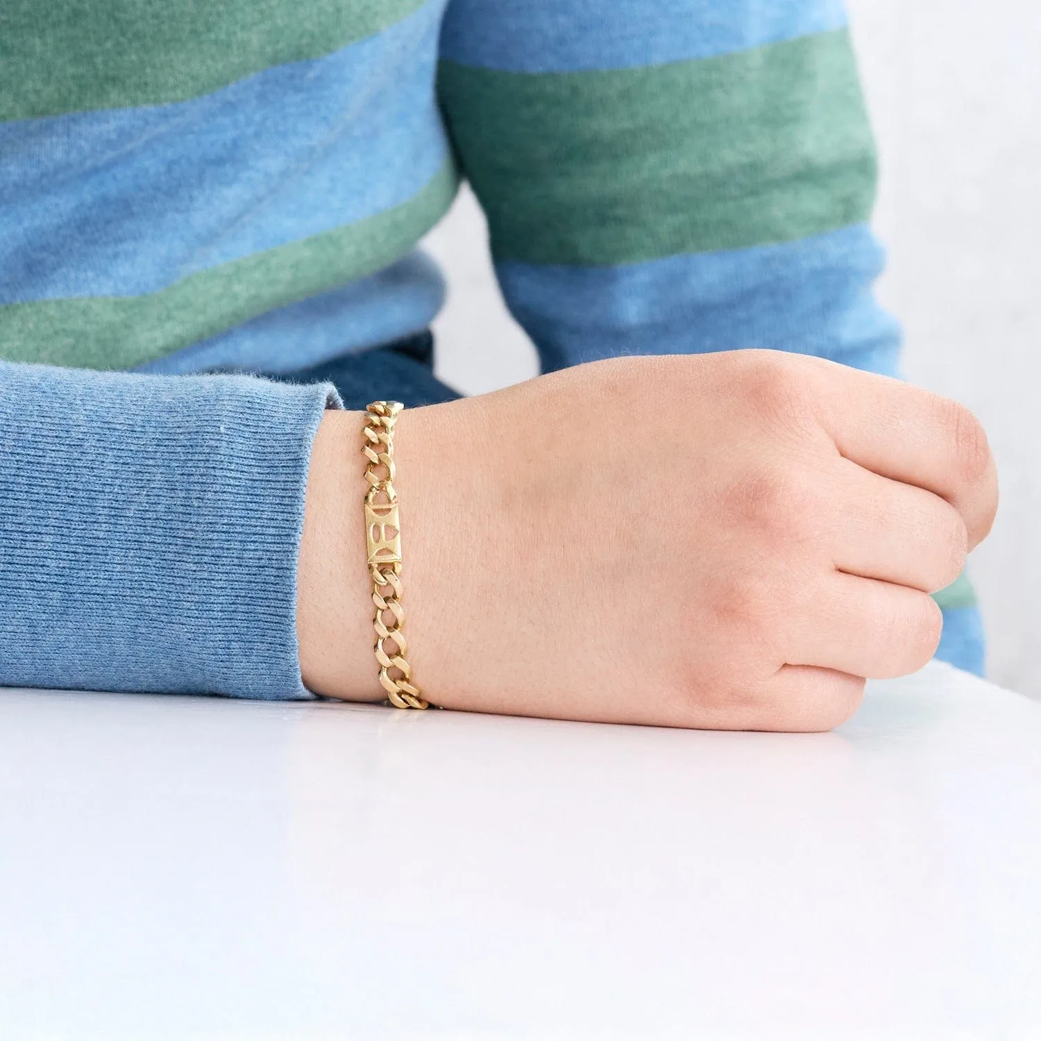 Bracelet gourmette en or jaune sold by 58 Facettes product image thumbnail 2