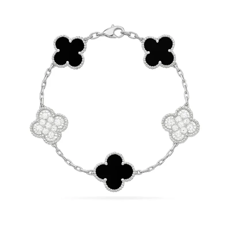 Bracelet Van Cleef & Arpels Alhambra Onyx et Diamants sold by 58 Facettes
