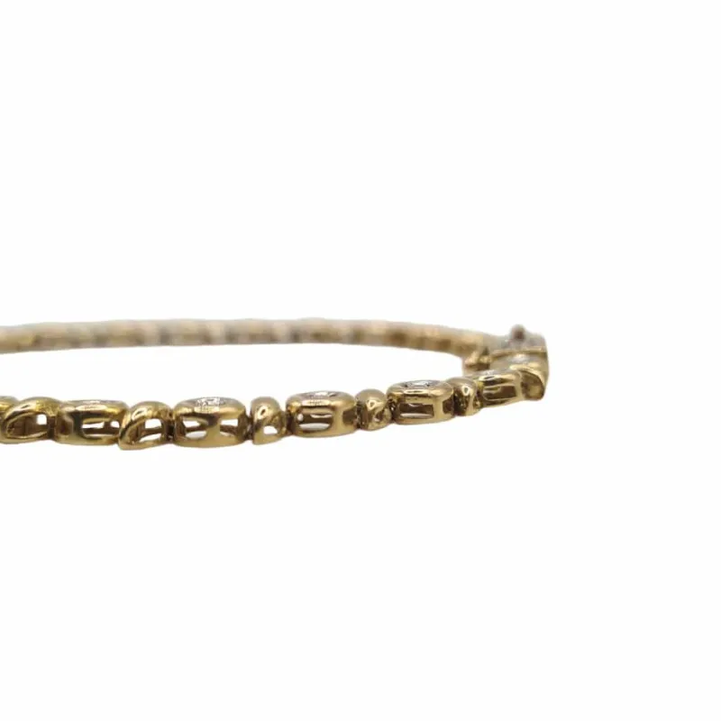 Bracelet or jaune 18 carats serti de diamants naturels sold by 58 Facettes
