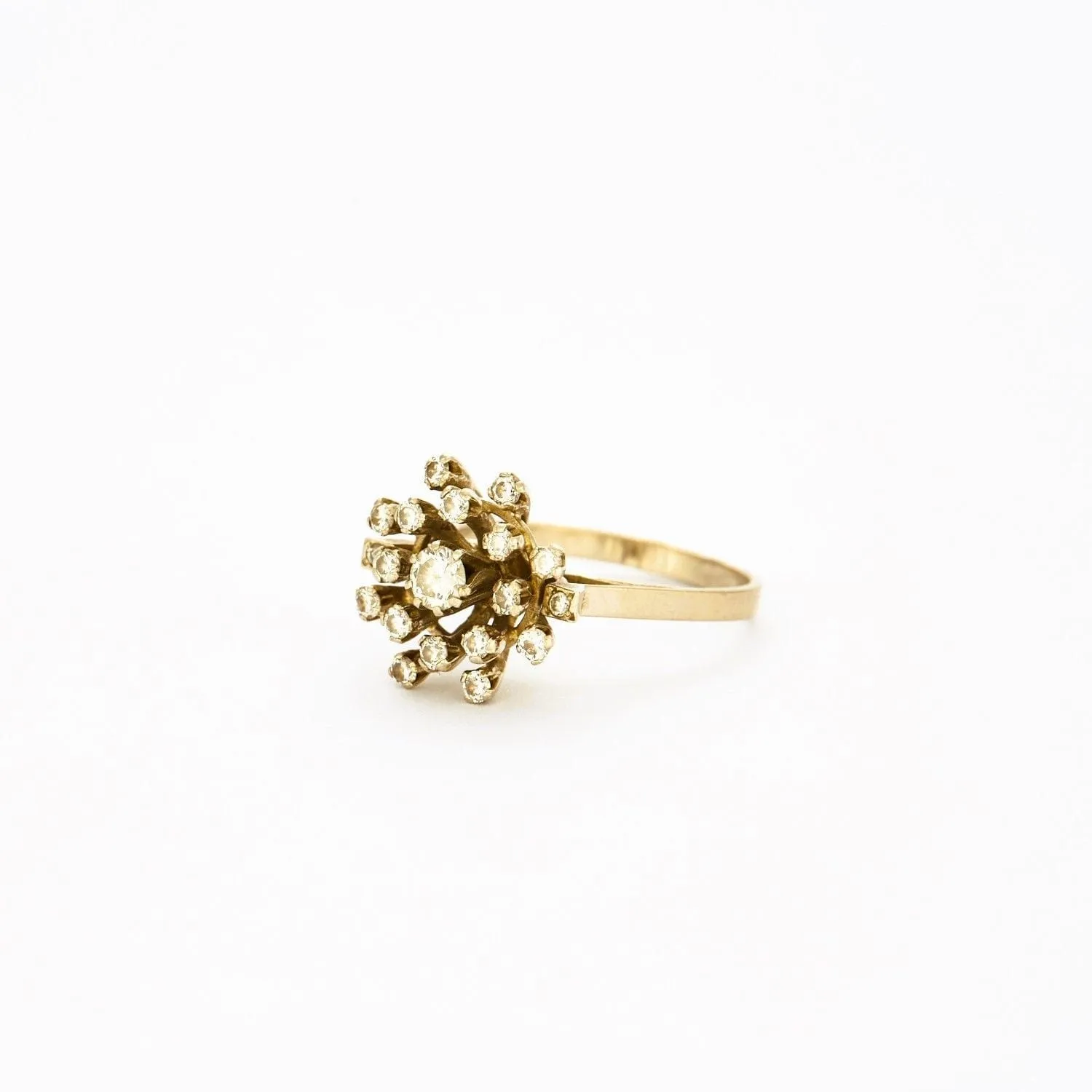 Bague marguerite diamants double halo sold by 58 Facettes product image thumbnail 5