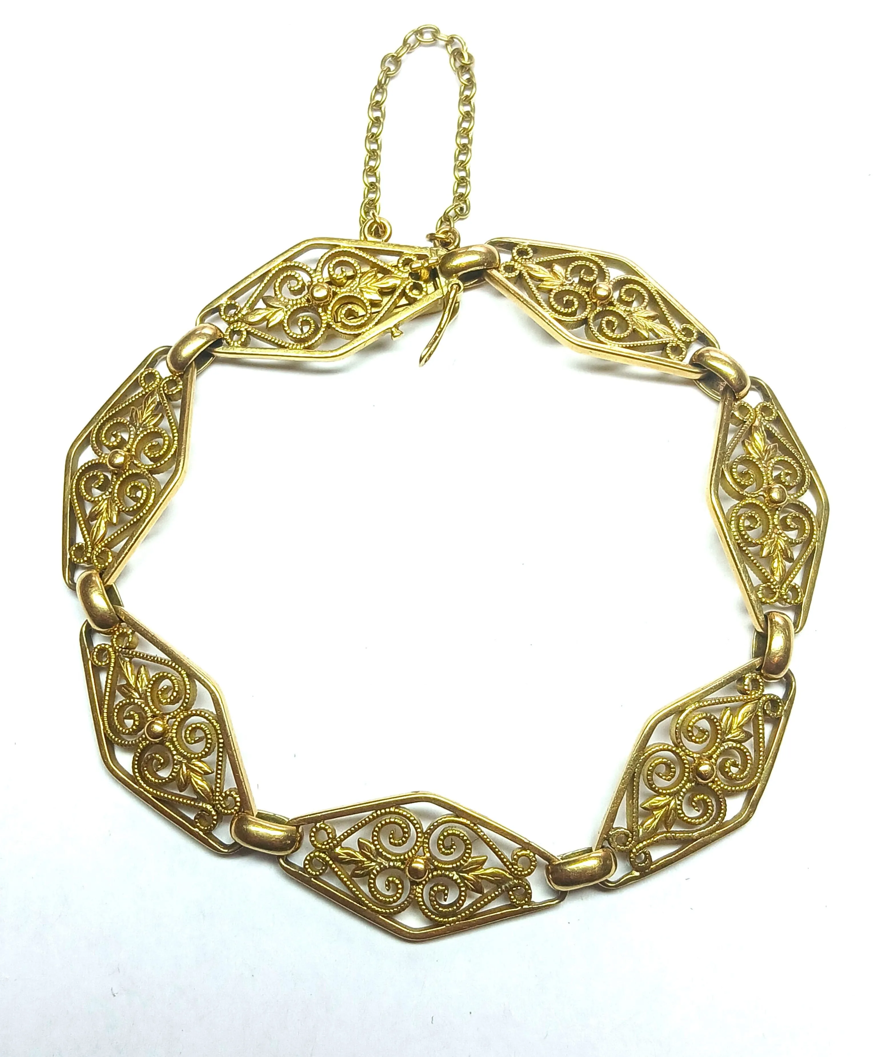 Bracelet ancien, mailles filigrané XIXe siècle. sold by 58 Facettes