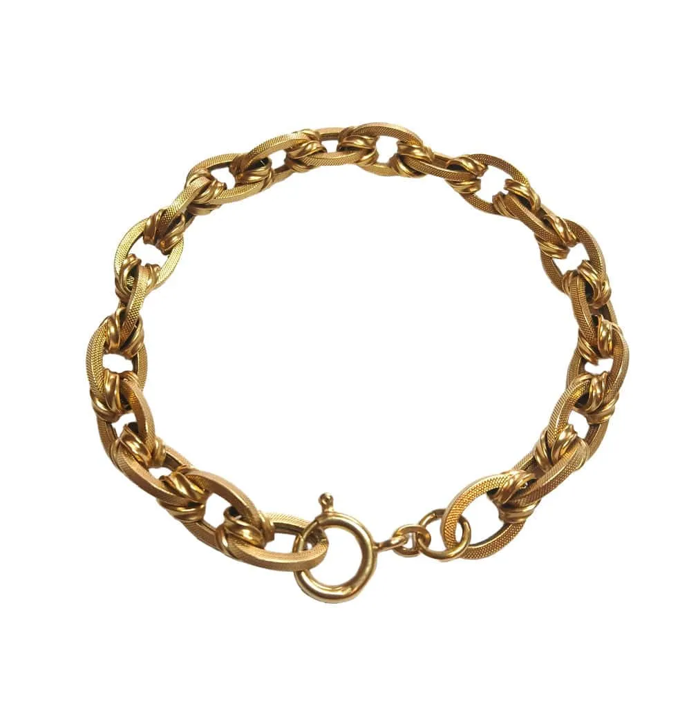 Bracelet maille ovale drappée, fin XIXe siècle sold by 58 Facettes