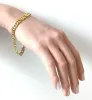 Bracelet gourmette en or jaune, maille marine battue sold by 58 Facettes