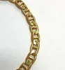Bracelet gourmette en or jaune, maille marine battue sold by 58 Facettes