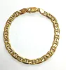 Bracelet gourmette en or jaune, maille marine battue sold by 58 Facettes