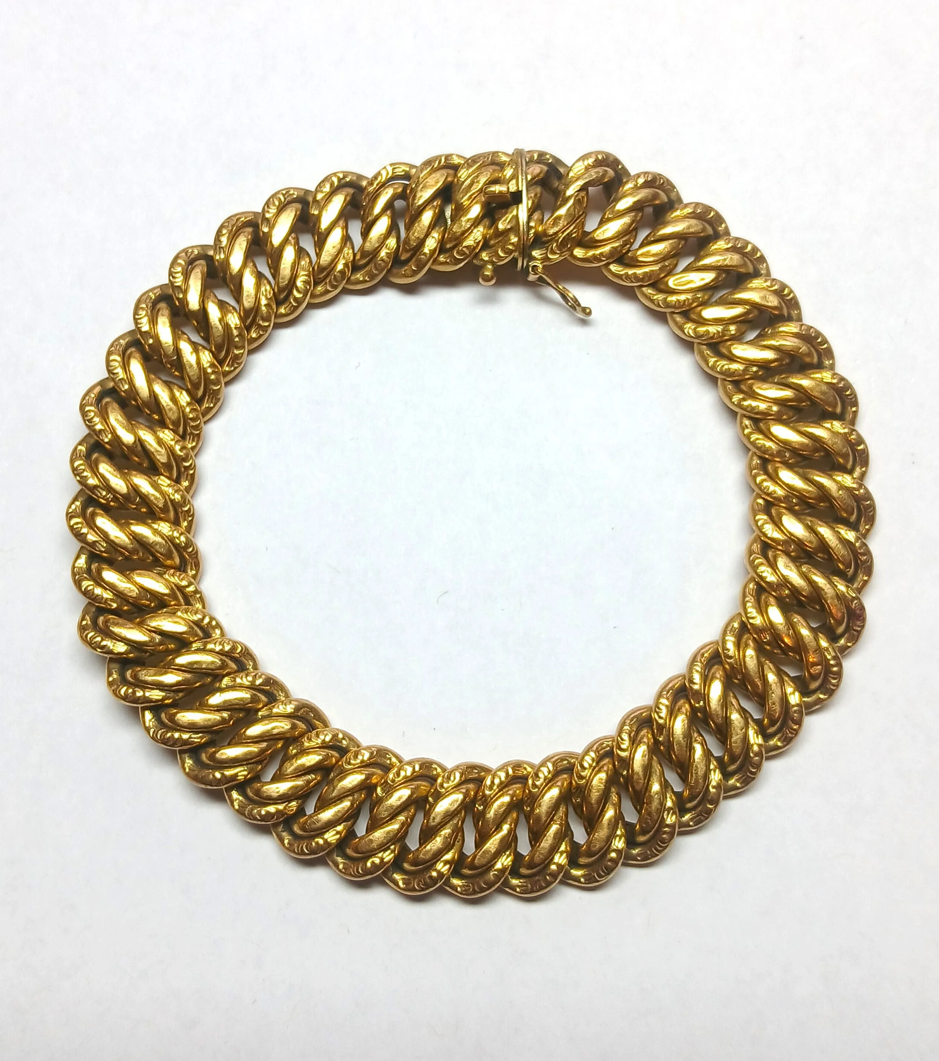 Bracelet maille américaine en or jaune sold by 58 Facettes