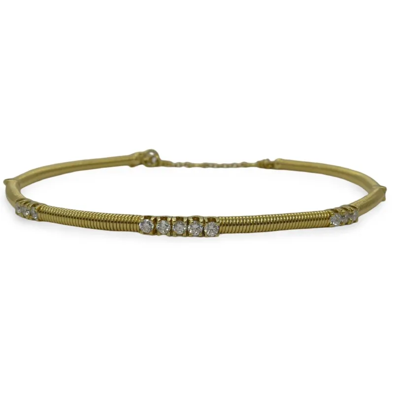 Bracelet or jaune 18K et diamants sold by 58 Facettes