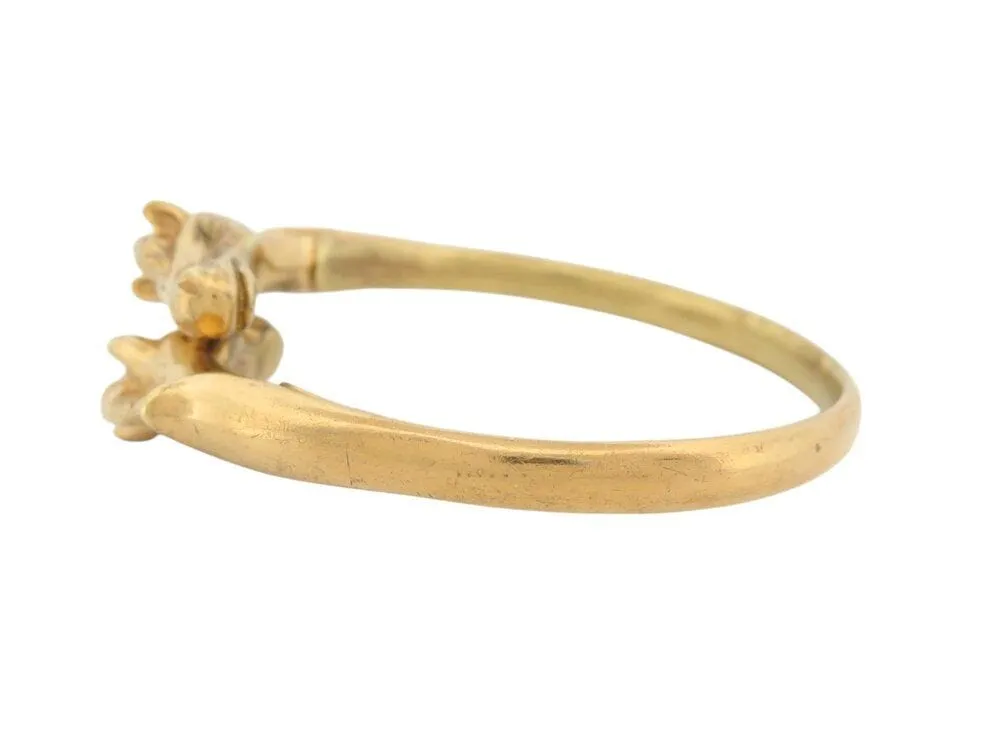 vintage bracelet HERMES galop 2 tetes de chevaux ravinet d'enfert plaque or sold by 58 Facettes product image thumbnail 3