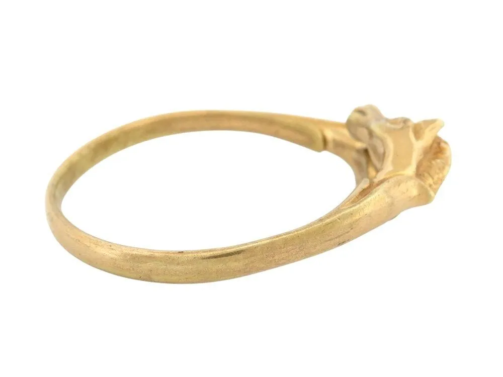 vintage bracelet HERMES galop 2 tetes de chevaux ravinet d'enfert plaque or sold by 58 Facettes product image thumbnail 4