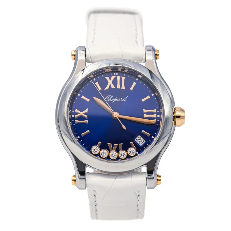 Chopard Montre Happy sport Acier Diamant, Saphir sold by 58 Facettes