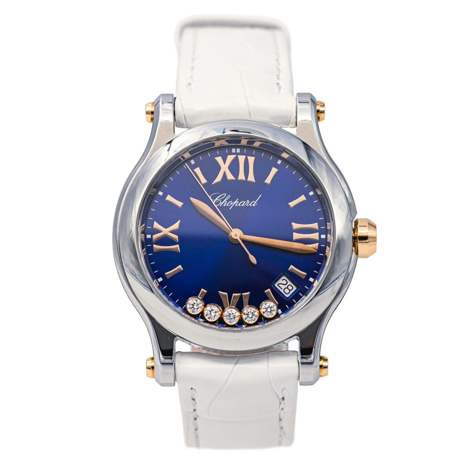 Chopard Montre Happy sport Acier Diamant, Saphir sold by 58 Facettes