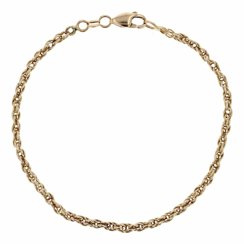 Bracelet or jaune maillons torsadés sold by 58 Facettes