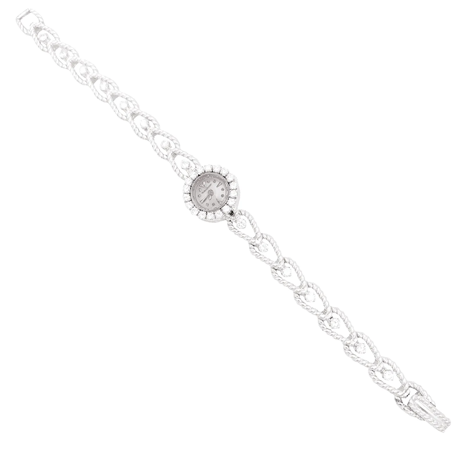 Montre Femme Jaeger-Lecoultre, or blanc, diamants. sold by 58 Facettes product image thumbnail 3