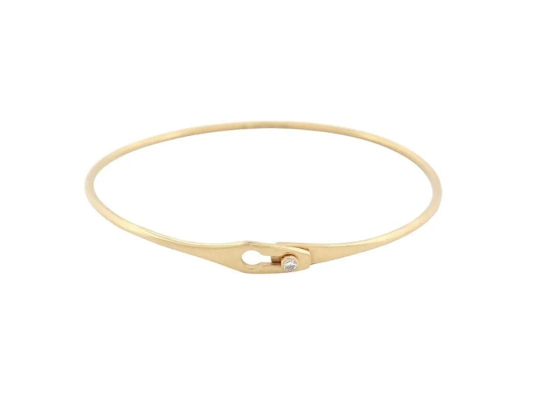 bracelet DINH VAN serrure jonc 334106 16.5 en or jaune 18k diamant sold by 58 Facettes