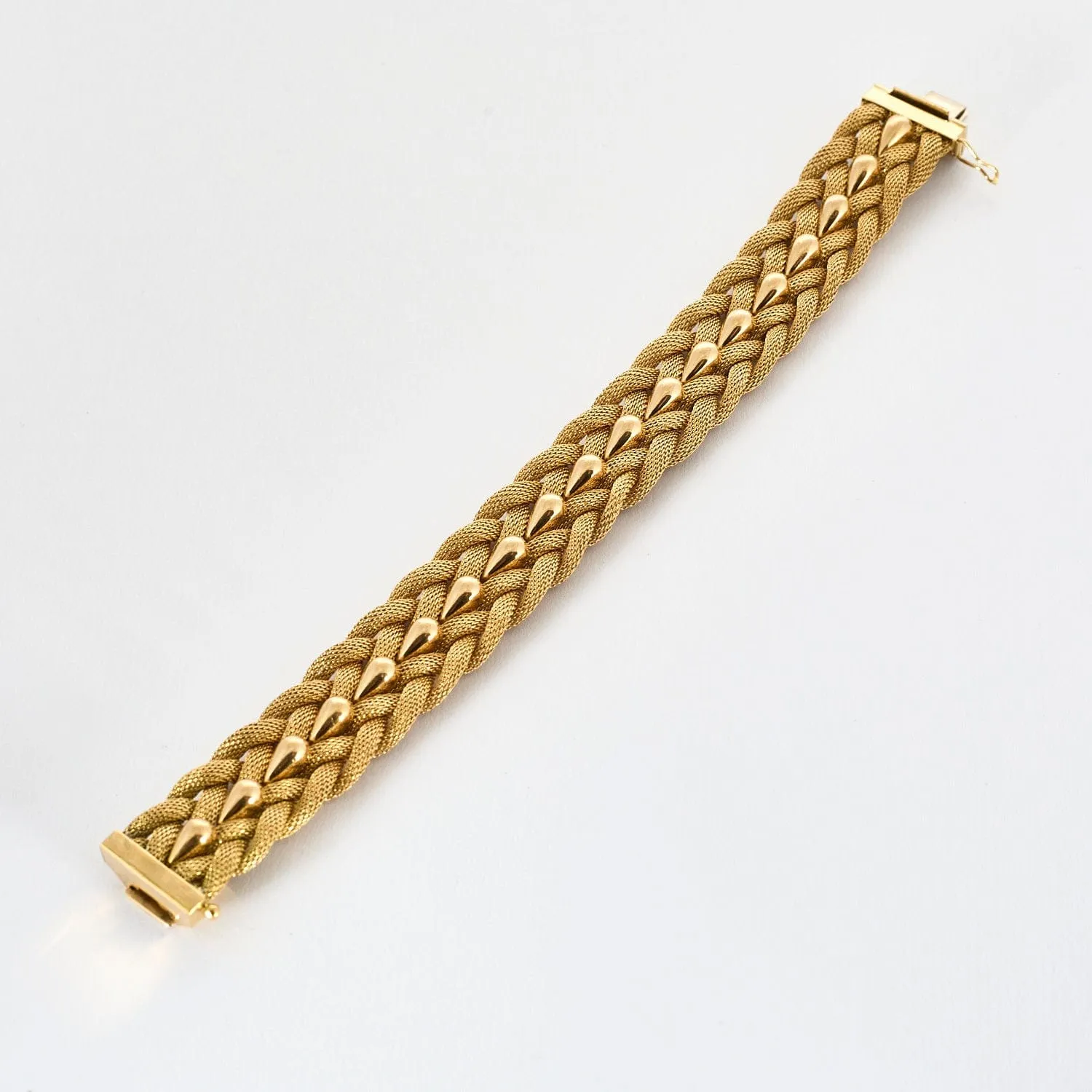 Bracelet tréssé en or jaune sold by 58 Facettes product image thumbnail 3