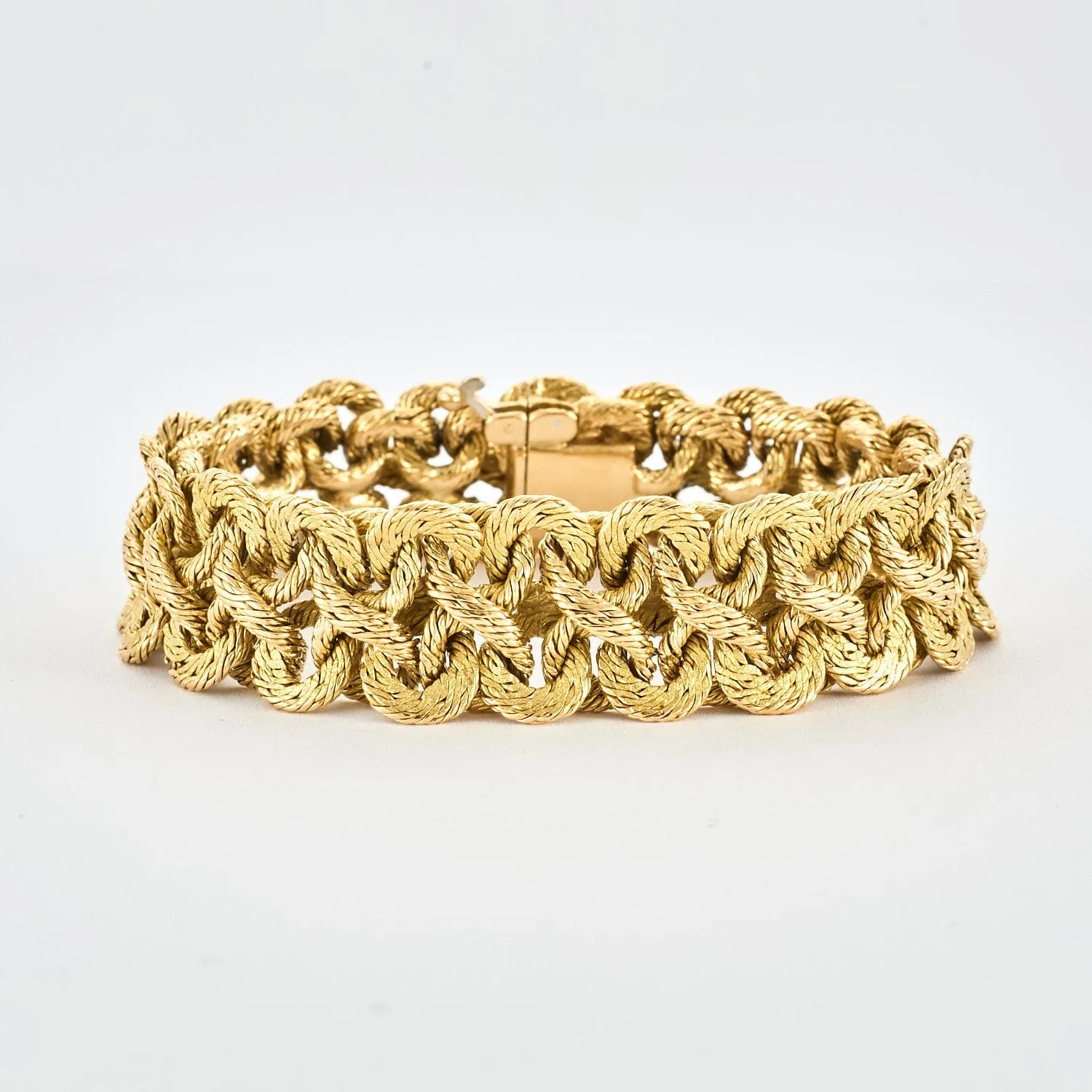 GEORGES LENFANT - Rare Bracelet Maille Alternée en or jaune sold by 58 Facettes product image thumbnail 5