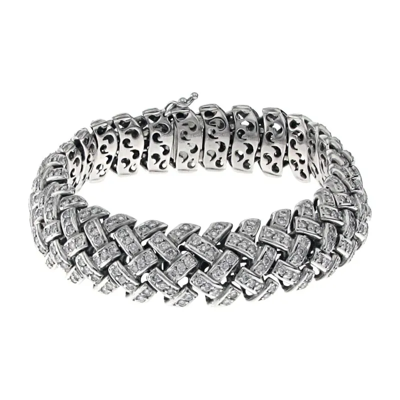 Bracelet en or blanc, diamants naturels sold by 58 Facettes