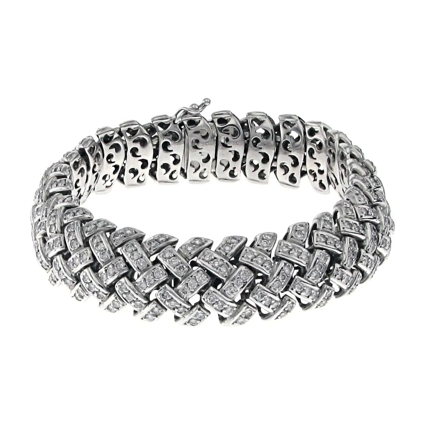 Bracelet en or blanc, diamants naturels sold by 58 Facettes