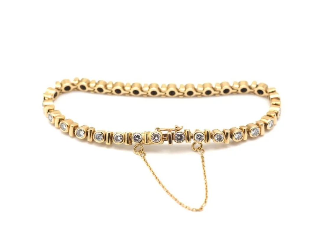 Bracelet rivière en or jaune et diamants sold by 58 Facettes