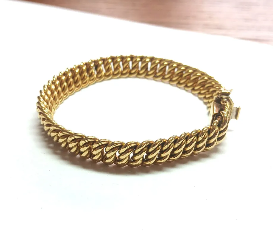 Bracelet or jaune maille américaine sold by 58 Facettes