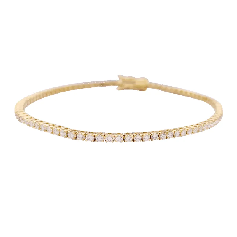 Bracelet ligne tennis or jaune, diamants. sold by 58 Facettes