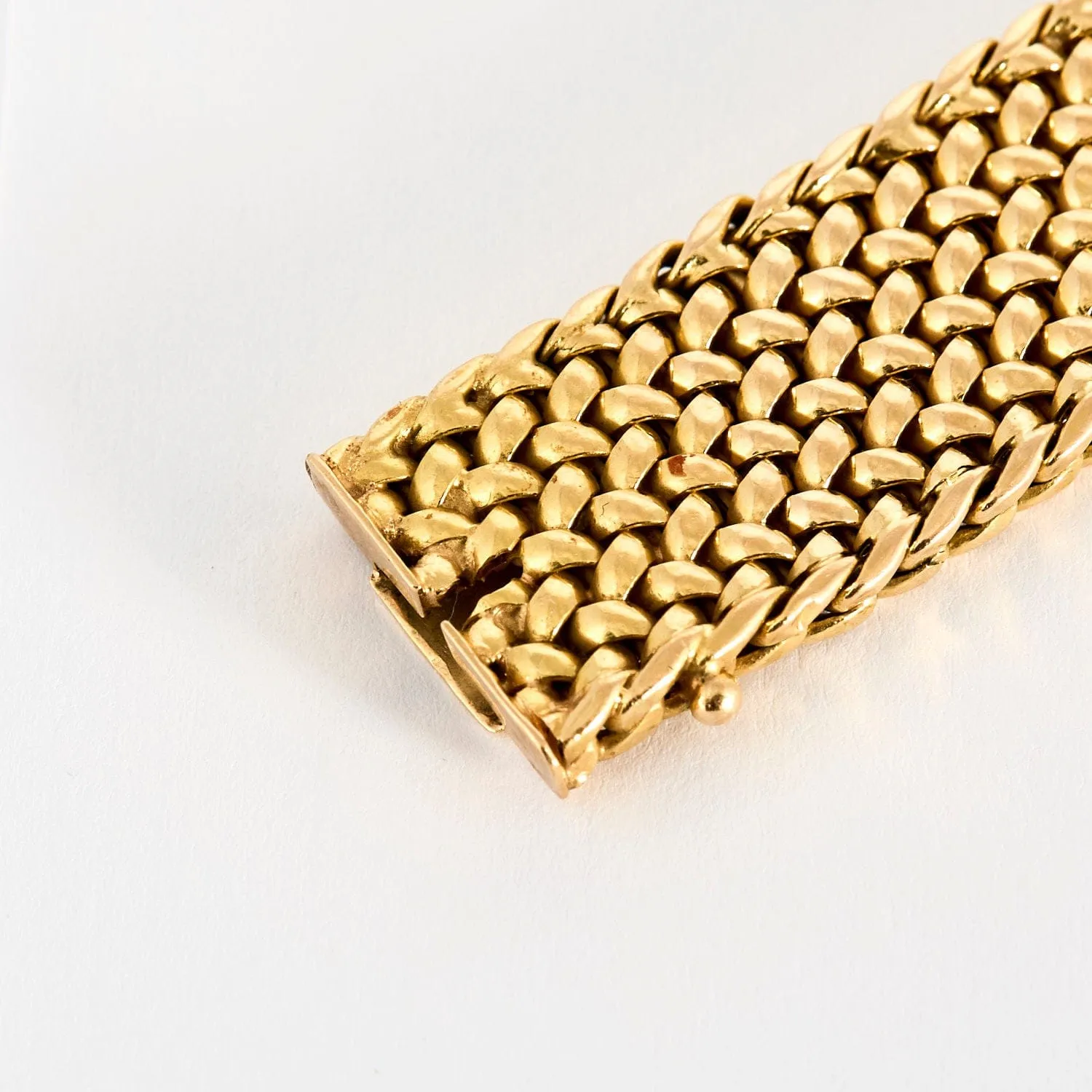 Bracelet maille tressée en or jaune sold by 58 Facettes product image thumbnail 4