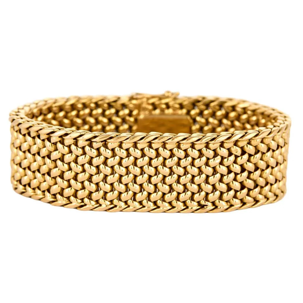 Bracelet maille tressée en or jaune sold by 58 Facettes