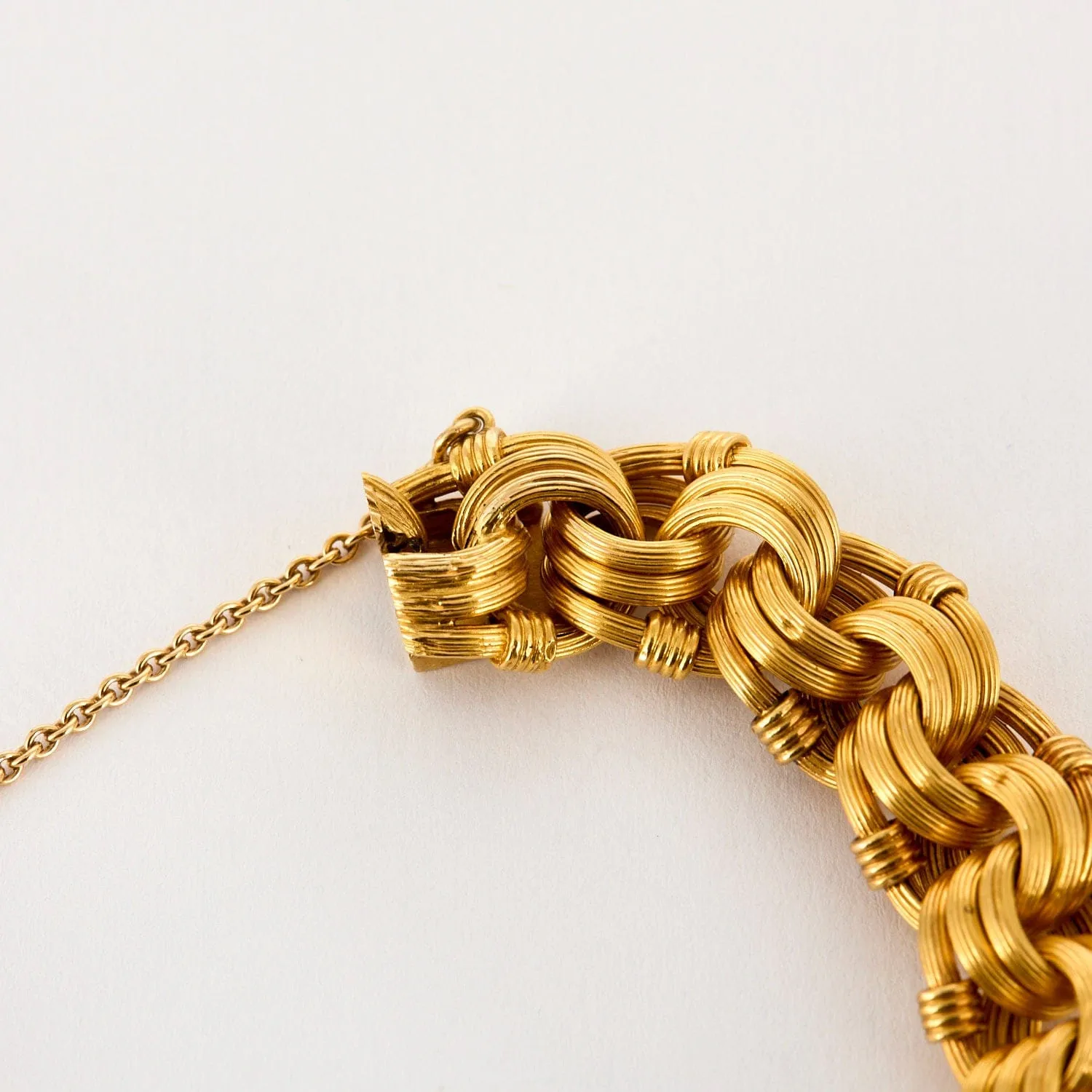 Délicat Bracelet or jaune godronné sold by 58 Facettes product image thumbnail 5