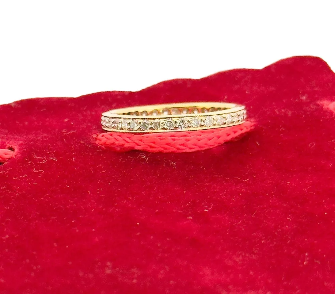 Alliance en diamants tour complet or 18 carats sold by 58 Facettes