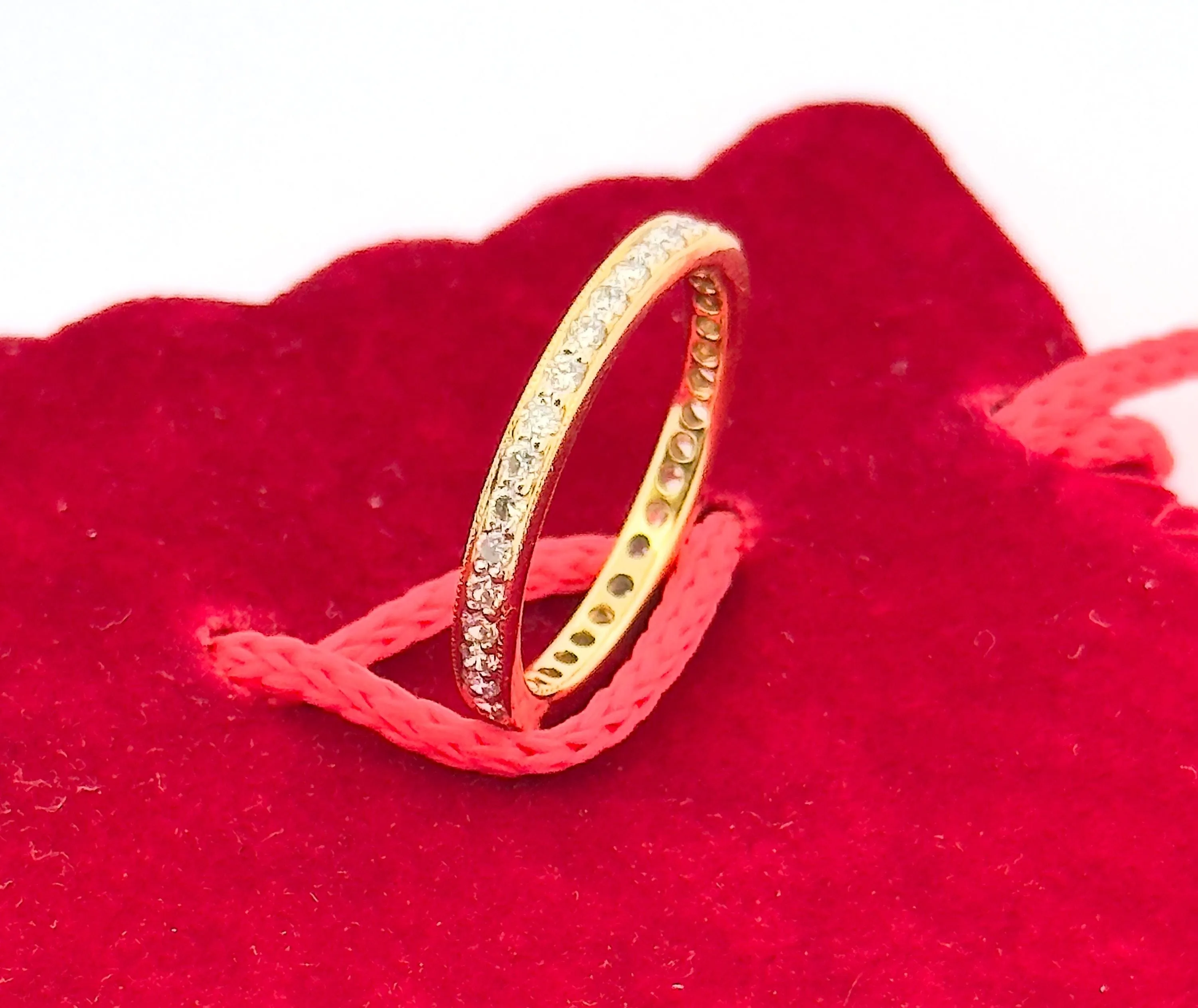 Alliance en diamants tour complet or 18 carats sold by 58 Facettes product image thumbnail 2