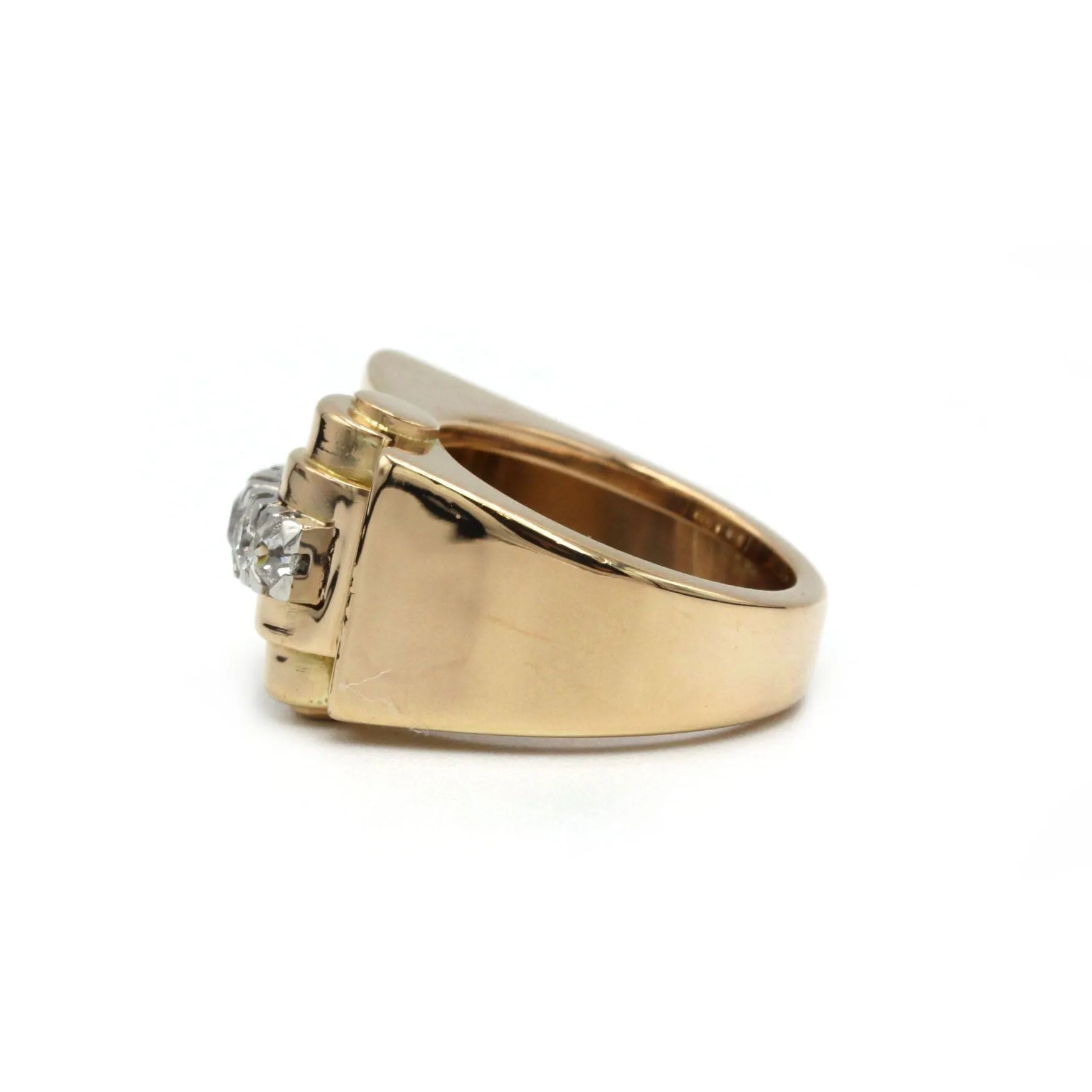 Bague Tank Or jaune, Platine & Diamants sold by 58 Facettes product image thumbnail 2