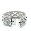 Bracelet vintage or blanc - Diamants et émeraudes sold by 58 Facettes