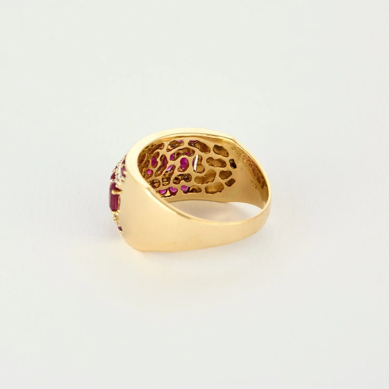 Bague jonc or jaune, rubis et diamants sold by 58 Facettes product image thumbnail 5