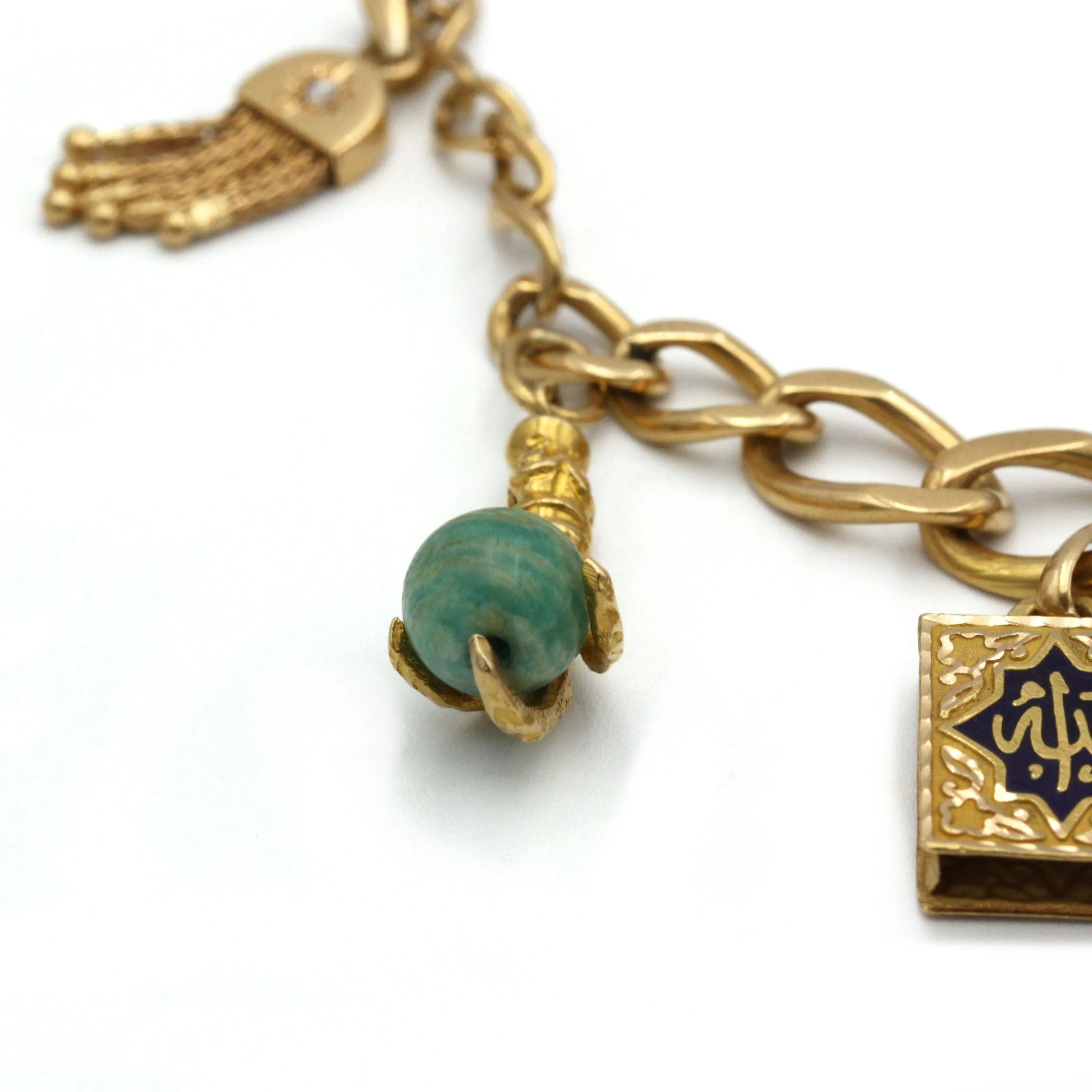 Bracelet Charms - Or, Diamants, Résine & Amazonite sold by 58 Facettes product image thumbnail 3