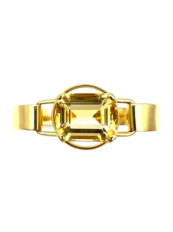 Bracelet vintage en or jaune 18K et citrine sold by 58 Facettes