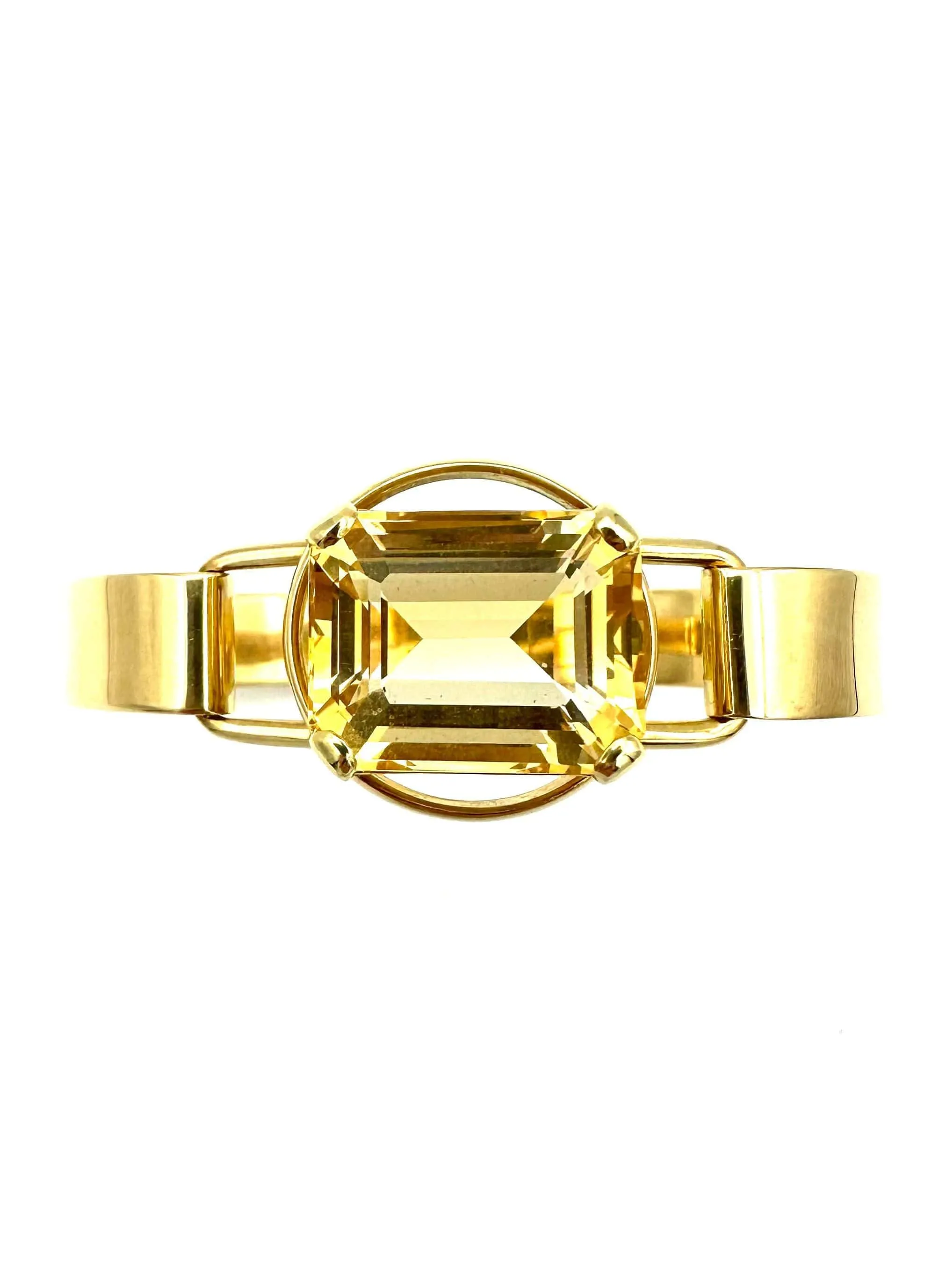 Bracelet vintage en or jaune 18K et citrine sold by 58 Facettes