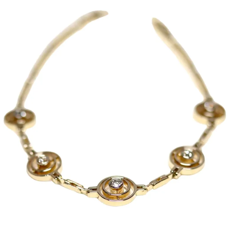 Bracelet Articulé en Deux Ors et Diamant sold by 58 Facettes