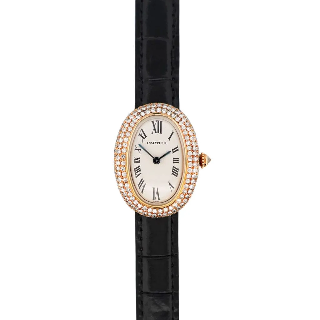 Cartier Baignoire Diamond - Ivory roman dial sold by 58 Facettes